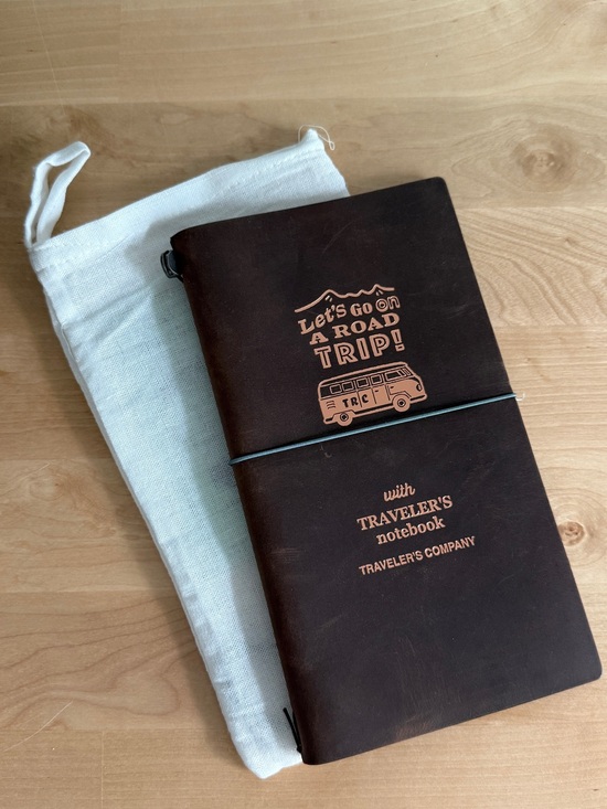 traveler’s company Other - Brown Leather Road Trip Planner Notebook
